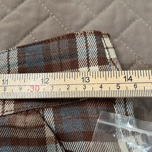 RSQ Womens Wide Leg Brown Plaid Pants/NWT/S - Picture 13 of 16